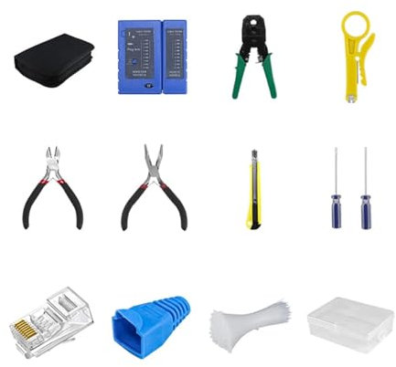 Namvo Outils Professionnels de réparation et d'installation de réseau Domestique pour la Maintenance Informatique et Les Tests de câbles