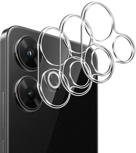 Locofun Protection Objectif Caméra pour Xiaomi Redmi 13 4G, Dureté 9H Caméra Arrière Protecteur [Anti Rayures] Ultra Résistant Film Verre Trempé-3 pièces