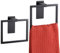 LANC Selbstklebende Handtuchringe für Badezimmer, Wandmontage, Handtuchhalter, mattschwarz, quadratisch, Handtuchhalter für modernes Badezimmer, WC, Handtuchhalter, Edelstahl, 2 Stück, A8396MB-VP2