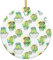 Weihnachtsbaumschmuck, Keramik, zum Aufhängen, bunt, Kaktus, Frühlingsspritzer, Christbaumschmuck, Kugel, Heimdekoration (runde Form)