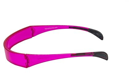 SqHair Le bandeau à charnière s'adapte comme des lunettes de soleil offrant un style et un style sans vous donner de maux de tête (rose fluo)