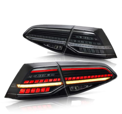 LeLeD Rückleuchten für Auto Bremslichter Blinker und Schlusslichter Passend für VW Golf MK7 Golf 7 5 TSI TDI 2013-2019 Wasserdicht,Staubdicht,Smoke