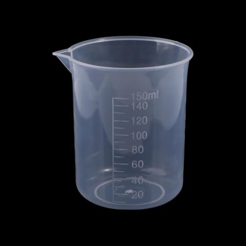 Clear Graduated Measuring Cups with Scale, Plastic Small Measure Cup for Measuring Kitchen Dry & Liquid Ingredients(150ml)