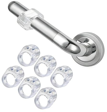 Door Handle Bumper,6 PCS Clear Silicone Door Handle Stopper,Doors Stoppers for Walls,Invisible Wall Protectors & Anti-Slam Stoppers for Quiet Home,Office,Kitchen and Bathroom Doors