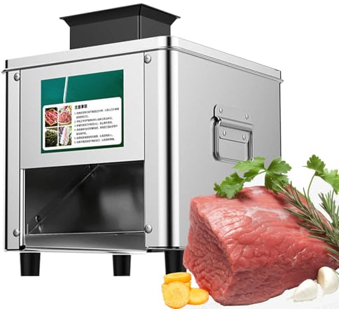 Coupe-viande électrique, lame en acier inoxydable 850 W pour trancher efficacement, couper en cubes, déchiquetage du poulet, du bœuf, du poisson et des légumes