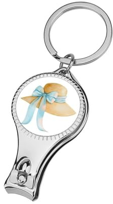 Chapeau de soleil élégant en paille avec ruban bleu doux, coupe-ongles, coupe-ongles professionnel, coupe-ongles professionnel pour femmes et hommes