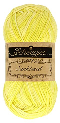 Scheepjes Sunkissed 1x50g - 022 Morning Sunrise, Yellow Yarn for Knitting and Crocheting