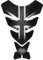 Protège-réservoir 3D – 500720 – Union Jack Silver/Drapeau Angleterre/Racing/Aspect argenté et noir - Universel pour réservoirs Yamaha, Honda, Ducati, Suzuki, Kawasaki, KTM, BMW, Triumph et Aprilia