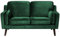 Beliani Trendy Sofa aus Samtstoff in Grün Polstersofa 2-Sitzer Lokka