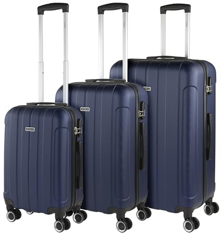 ITACA - Gepäck-Sets, Reisekoffer, Reisekoffer Set, Kofferset, Hartschalenkoffer, Trolley-Set, Luggage - Große Auswahl an Koffer & Trolleys für Jede Reise!, Marine Blau