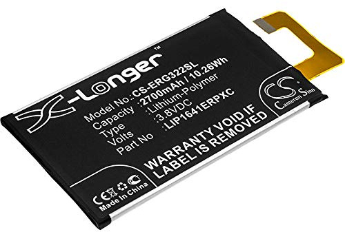 TECHTEK Batterie 2700mAh Compatible avec [Sony] pour G3212, pour G3221, pour G3223, pour G3226, pour Redwood DS, pour SM21, pour XA1 Ultra Dual TD-LTE, pour Xperia XA1 Ultra remplace LIP1641ERPC, Lip