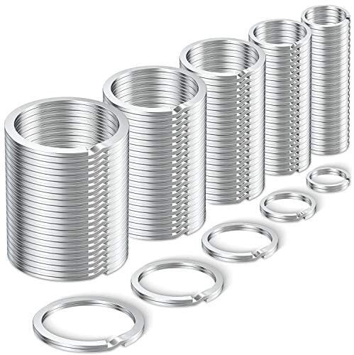 Schlüsselringe Edelstahl 100 Stück,Schlüsselring,Schlüsselanhänger, Metallring Runde, Schlüsselringe 15mm, 20mm, 25mm, 30mm, 35mm, Anti-Rost,Anti-Magnet,Für BüRos,Hause,Autoschlüssel Organisation