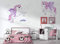 Wandaufkleber rosa Einhorn Wandbild I Regenbogen Wolken Kinderbilder Junge Kinderzimmer Mädchen Aufkleber Osomhome os2142 (230x134cm)