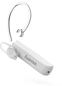 Hama | Auriculares Mono-Bluetooth®, 15h de conversación, Intrauditivos, Multipunto, Control por Voz, Color Blanco