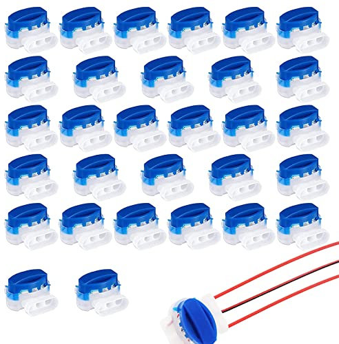 Kabelverbinder für Mähroboter, 30 Stück Wasserdicht Verbinder Cable Connectors Kabelverbinder,Cable Connectors for Automower 314, Telefonklemme, Kabelstecker, Rasenmäher