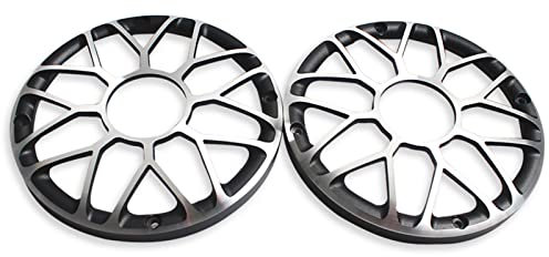 2Pcs 6 INCH 6.5 INCH SubWoofer Car Speaker Grill Mesh Enclosure Speakers Car Woofer Protection Cover Aluminum Decorative Ring (Color : 1set)