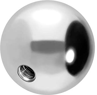 PIERCINGLINE Universelle Schraubkugel CHIRURGENSTAHL Piercing Aufsätze Kugel Ersatz Silberfarben 1,6 x 12 mm