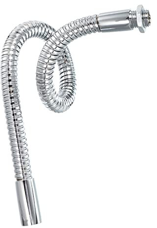 PATIKIL 11.8 Micrófono Cisne Cuello, M10 Rosca Metal Manguera Universal Brazo Flexible Cisne Cuello Tubo Extensión para Multifunción Bricolaje, Plateado Tono