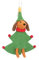 Gisela Graham Felt Dog with Tree Outfit Christmas Decoration