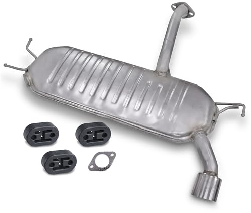 BESTPRICE ATP Auspuff Schalldämpfer Set 1x Endschalldämpfer, mit | Kompatibel mit: HYUNDAI TUCSON, TUCSON Kasten/SUV, KIA SPORTAGE II