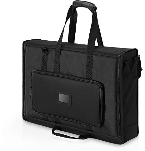 1st Place Products Tragetasche aus Nylon, faltbar, gepolstert, für LCD-Bildschirme, Computer, Monitore und Fernseher zwischen 48,3 cm – 61 cm (19-24 Zoll) – wasserabweisend, Schulterriemen und