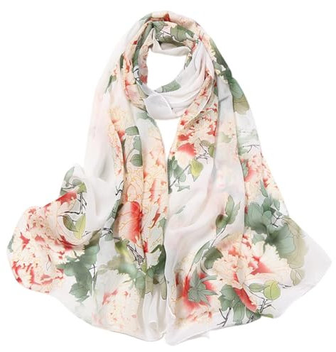 FAIRYGATE Musselin Chiffon Halstuch Damen Sheer Chiffon Tücher und Wraps für Abendkleider Leichter Weicher Schal für Hochzeit Braut Schultertuch A4505