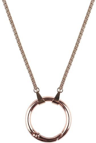 Guran Chaîne anti-perte en acier inoxydable pour lunettes de soleil collier support bague, rose gold, Large