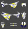 MXP Grafik-Dirt Bike Aufkleber Grafik-Kit für 2015 2016 2017 2018 2019 2020 2021 2022 2023 Husqvarna 701 Supermoto Enduro Aufkleber