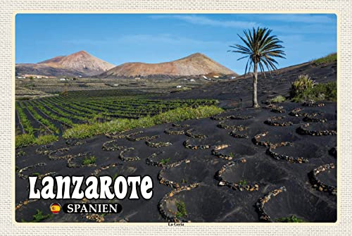 Ontrada Blechschild 20x30cm gewölbt Lanzarote Spanien La Geria Dorf Deko Geschenk Schild