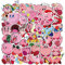 Philoctes Aufkleber Sticker Kinder, 100 Stück Aufkleber Rosa Set, für Bulk-Aufkleber für Scrapbooking, Lehrer, Kleinkinder, Thema Geburtstag Kinder Geschenk für Jugendliche