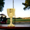 RW REPLICA WAREHOUSE Chalice Goblet Solid Brass Vintage Brass Golden Roman Chalice Cup of King Arthur Drinking Wine Goblet Vintage Wine Cups of King Arthur - Renaissance Medieval Gift