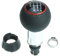 Newtown2700-parts perforierter Schaltknauf im A3-Look 6 Gang roter Ring mit 12mm Aufnahme