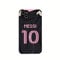 Slrioks MESSl Black Jersey Phone Case Creative Soccer Case for iPhone 14 Thin Soft Imitation Leather Shockproof