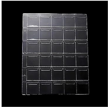 dijiusidy Münzalbum, rutschfest, transparent, leicht, Münzen, Aufbewahrung, flach, Sammelbuch, Pfennige, Viertel, Währung, Geschenke