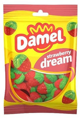 Golosinas Fresas Silvestres Damel - 250 Unidades - Bolsa - Fresas Salvajes Damel - Sin Gluten