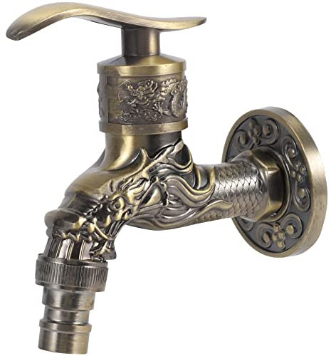 Fowecry Antike Bronze Bibcock Garten Wand Dekorative Wasserhahn Haus Use Kleine ein Lochige AußEn Wasserhahn Legierung