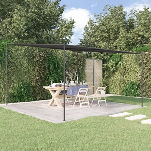 AUVYI Pavillon im Freien Anthrazit Stoff 4x4 m Wasserdicht Klassische Partyzelt Vielseitig Einsetzbar Gartenlaube für Angenehme Stunden im Außenbereich Familienfeiern Camping Picknicks