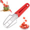 Watermelon Cutter, 3-in-1 Melon Slicer Made of Stainless Steel, Watermelon Cutter with Fruit Forks, Ice Lolly Melon Cutter, Fruit Cutter, Melon Cutting Tool for Home, Kitchens (A)