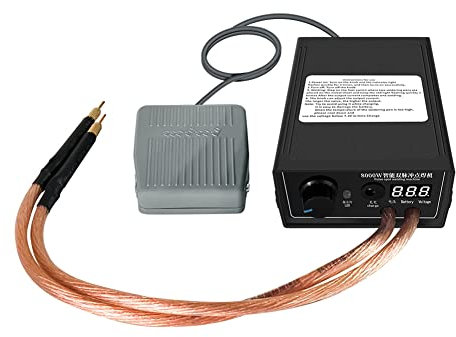 Flcivsh Saldatrice a Punti Ad Alta Potenza da 8000 W Saldatrice Portatile a Corrente Regolabile per Batteria 18650 Pedale per Utensili Manuali Spina Europea