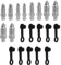 10 Stück Hohlschraube Entlüftungsschraube mit Kappe für Motorrad Hauptbremszylinder Bremssattel (M6 x 1 mm, M7 x 1 mm, M8 x 1,25 mm, M10 x 1 mm, M10 x 1,25 mm), mit Nippel Staubkappe für Motorrad Fah