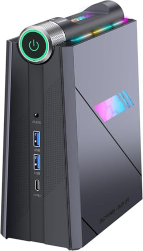 ACEMAGIC RGB Mini PC Gamer Intel Core i9 11900H(hasta 4,9 GHz) 32 GB DDR4 512 GB SSD, 24 MB caché Micro Ordenador de sobremesa para Gaming/Business【3-Modos|Doble Ventilador|WiFi 6|Bluetooth 5.2】