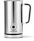 Sjöstrand Coffee - Espumador de leche eléctrico (acero inoxidable, para leche caliente y fría, revestimiento antiadherente, cromado)