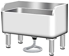 Fregadero de acero inoxidable con lavabo para lavadero y cocina comercial (tamaño: 45 x 4)