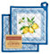 Maison d' Hermine Topflappen, 100% Baumwolle, hitzebeständig, Set mit 2 Hotpads mit Schleife zum Backen, Grillen, Mikrowelle, Umgang mit heißen Pfannen, Cedrat - Frühling/Sommer (20cm x 20cm)