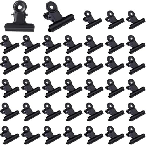 98 Pcs Pince Bulldog Clips, 22,5 mm Pince Papier, Pince à Dessin, Pince à Papier en Métal, Petits Trombones Pince Bouledogue Clips, Pince Document pour Bureau Cuisine Affiches Photos