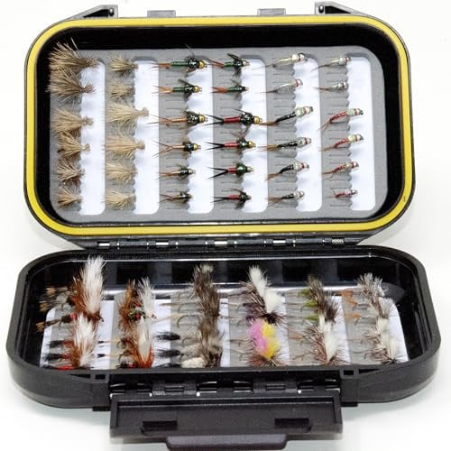 Outdoor Planet Every Season Trout Assortment Dry Flies/Nymph Flies/Attractor/Wet Flies for Trout Fly Fishing Flies