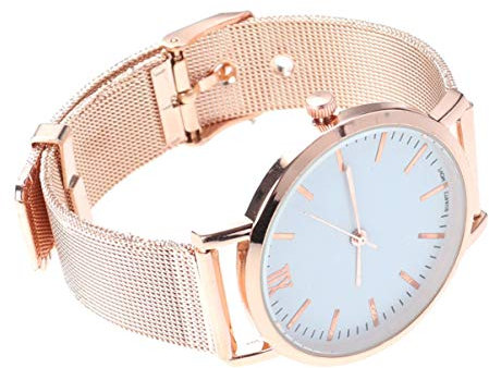 ANDRESLAD Reloj de Cuarzo de Moda. Relojes Elegantes Mujer Relojes para Mujer Elegantes Relojes de Mujer Reloj de Cuarzo con Correa de Malla Reloj de Pulsera de Cuarzo de Moda