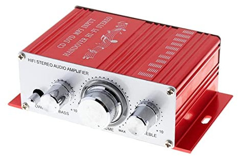 Amplificador de audio para automóvil HiFi 2 canales 12V coche amplificador de potencia reproductor estéreo soporte CD DVD MP3 entrada for Auto motocicleta hogar Proporciona una calidad de sonido más c