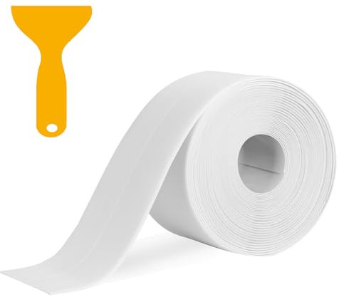 Simple Waterproof Seal Tape for Bathroom Sealant Strip Self Adhesive for Kitchen Sinks, Bathtub, Worktop Edging - White, 3.8cm x 3.2m, 1 Roll