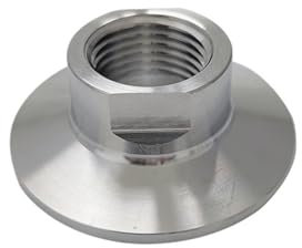 KCTRELTQS Adaptateur de raccord de Tuyau sanitaire en Acier Inoxydable 304, 1/4, 3/8, 1/2, 3/4, 1 NPT Femelle TC25.4 1,5, 2 Tri Clamp(TC 50.5mm,3/4)